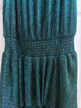 STATE Emerald Green Sleeveless Tiered Maxi Dress Womens small